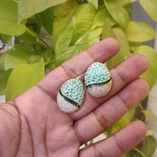 Midnight Mint Earrings Studs
