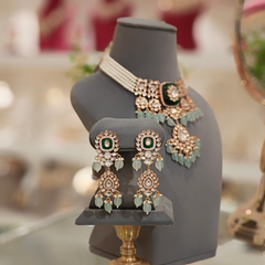 Avanti Polki Choker Set Green