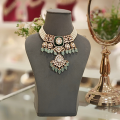 Avanti Polki Choker Set Green