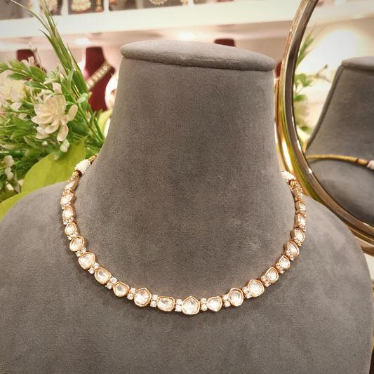 Zaibaa Polki Single Line Set