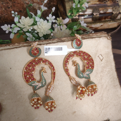 Peacock Mint Green Earrings