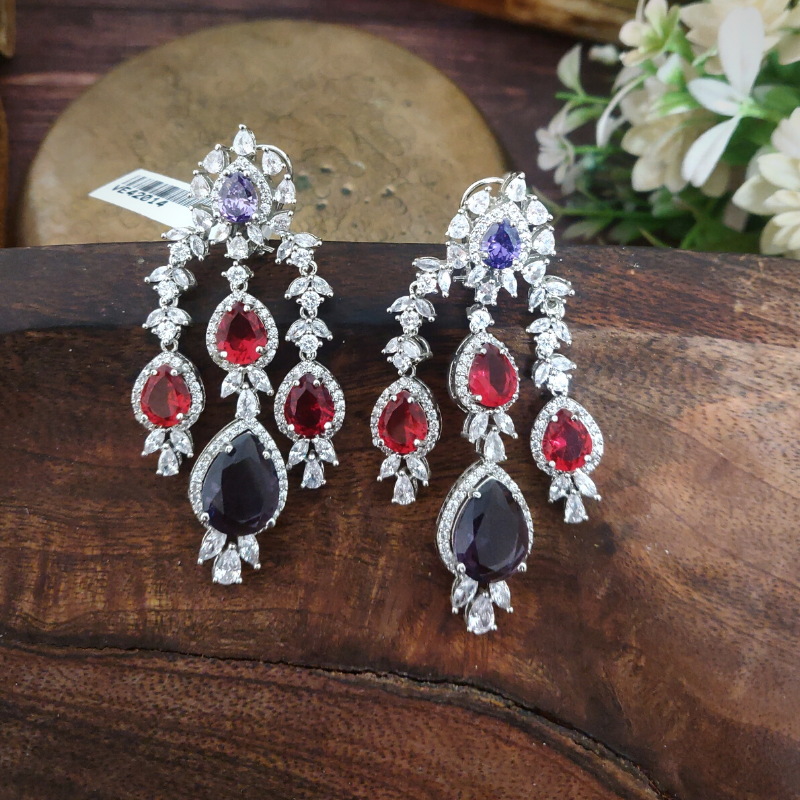 Lyra Purple Earrings