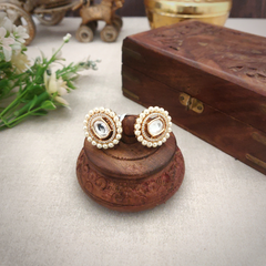 Anya Pearl Polki Studs