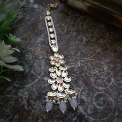 Chahat Polki Maangtikka (Pink)