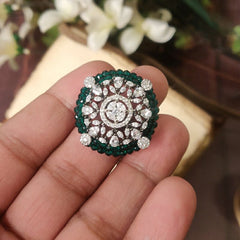 Veena Green AD Ring