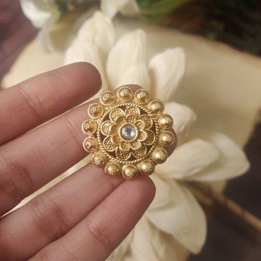 Meera Antique Gold Ring