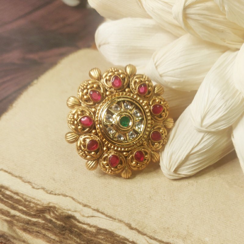 Brinda Antique Gold Ring