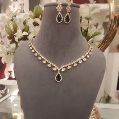 Azaa Green Polki Set