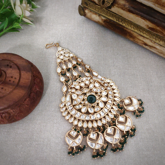 Liya Green Passa in Polki Kundan