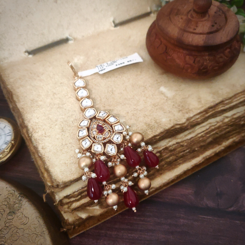 Chaavi Ruby Polki Maangtikka