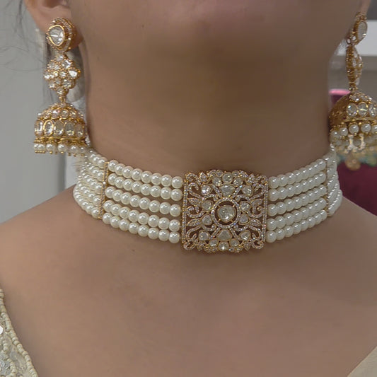 Tarini moissanite polki set