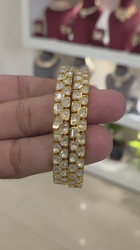 Gurmehal moissanite Polki bangle