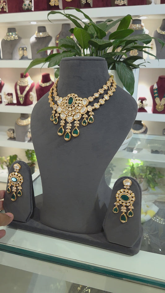 Nitya polki necklace set