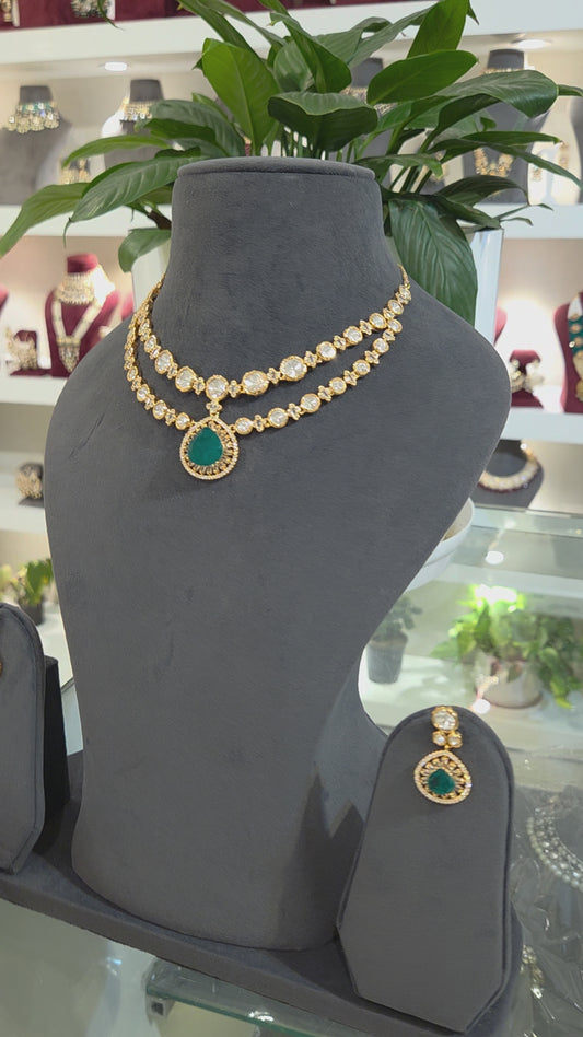 Charu polki necklace set
