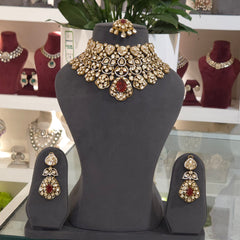Mythili moissanite polki set