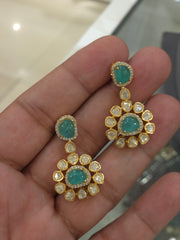 Sabina moissanite polki necklace set