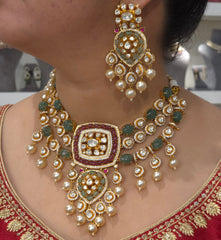 Nargis moissanite polki set