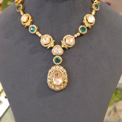 Meenali  Mossonite polki set