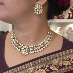 Sushma Moissanite Polki necklace set