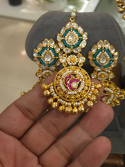 Mehnaz heritage moissanite polki set