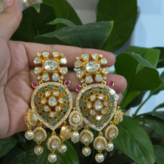 Zenith  statement moissanite polki earings