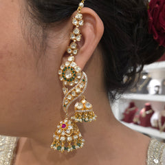 Gunjan moissanite polki jhumka