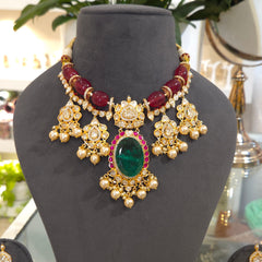 Jayanthi moissanite polki set
