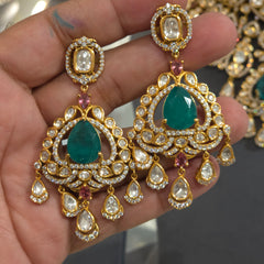 Jugnu polki bridal set