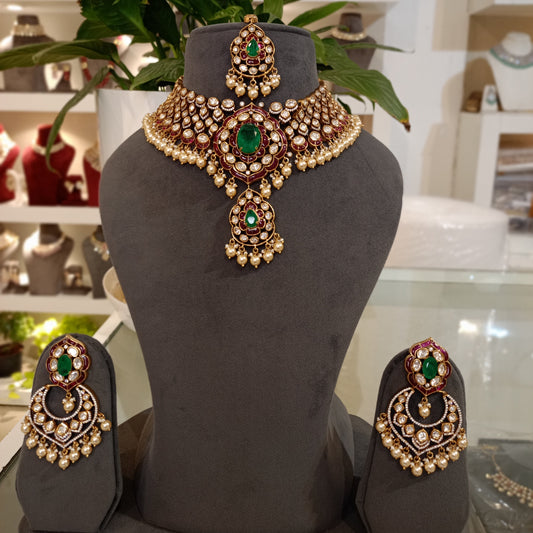 Sunidhi polki necklace set