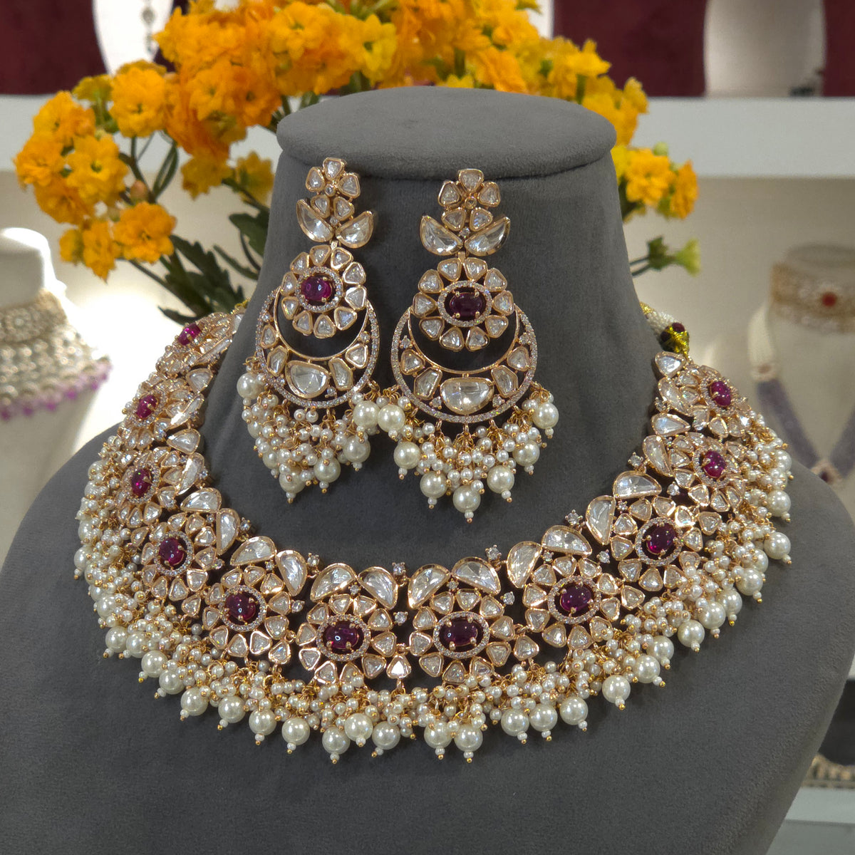 Vaani polki neckline set