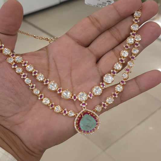 Charu polki necklace set