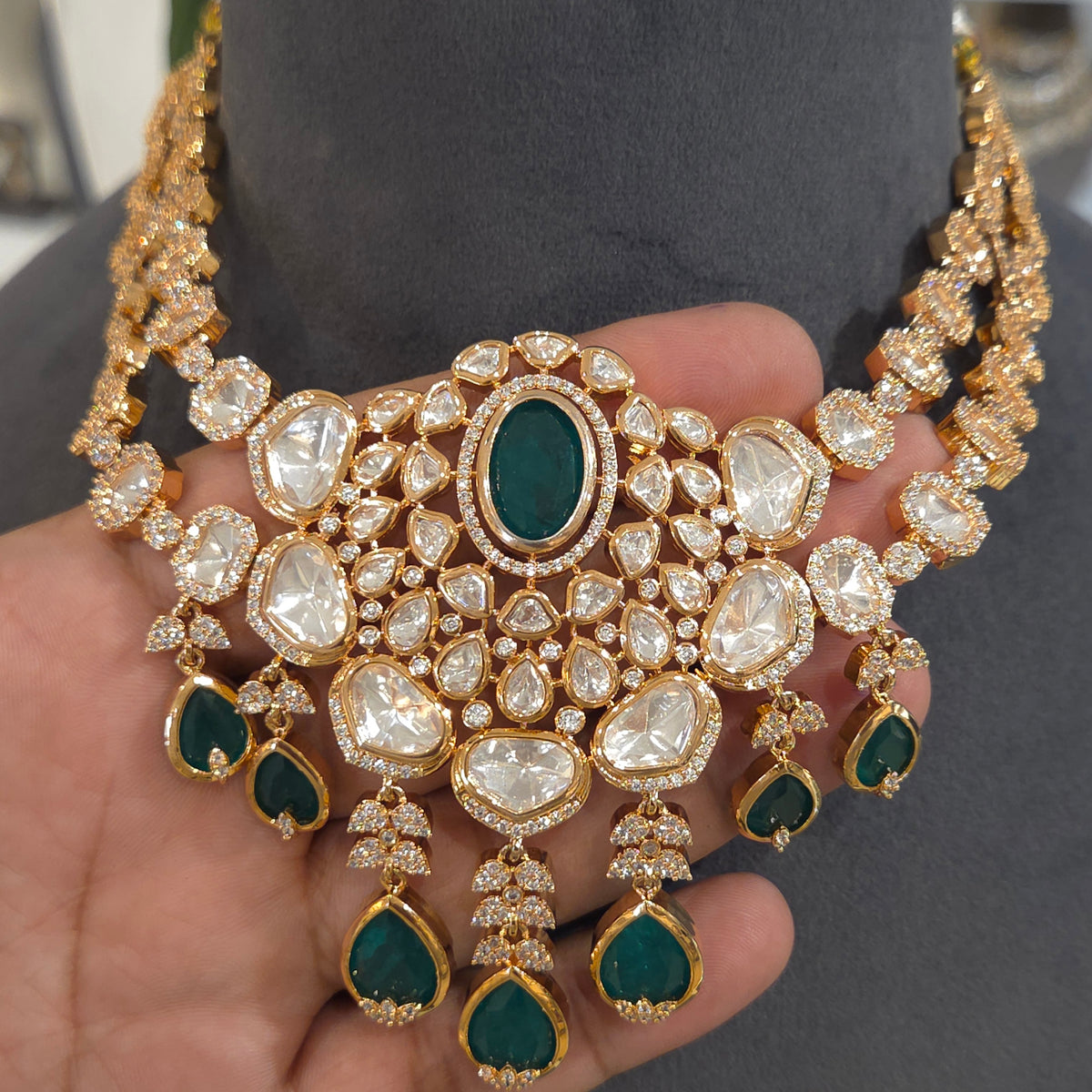 Nitya polki necklace set