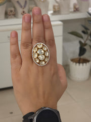 Himashi moissanite polki ring