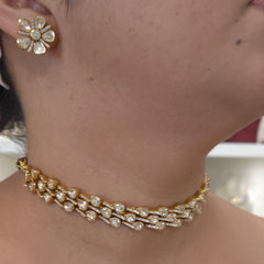 Zeeba Mossonite polki set