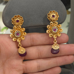 Agam antique gold necklace set