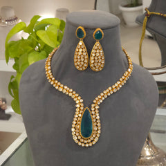 Rohini moissanite polki set