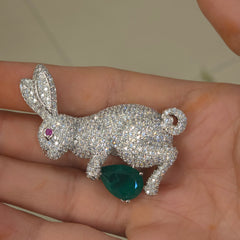 Rabbit Ad brooch