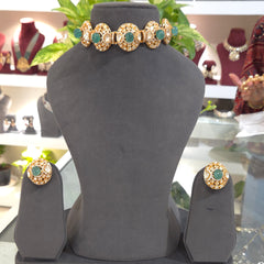 Mrinal moissanite polki set