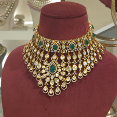 Mehak moissanite polki set .