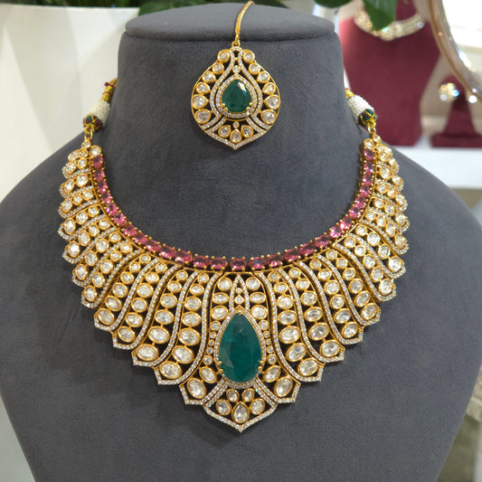 Vashnavi polki necklace set