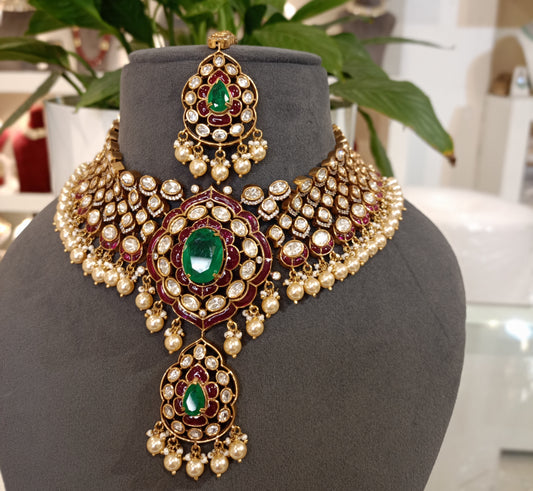 Sunidhi polki necklace set