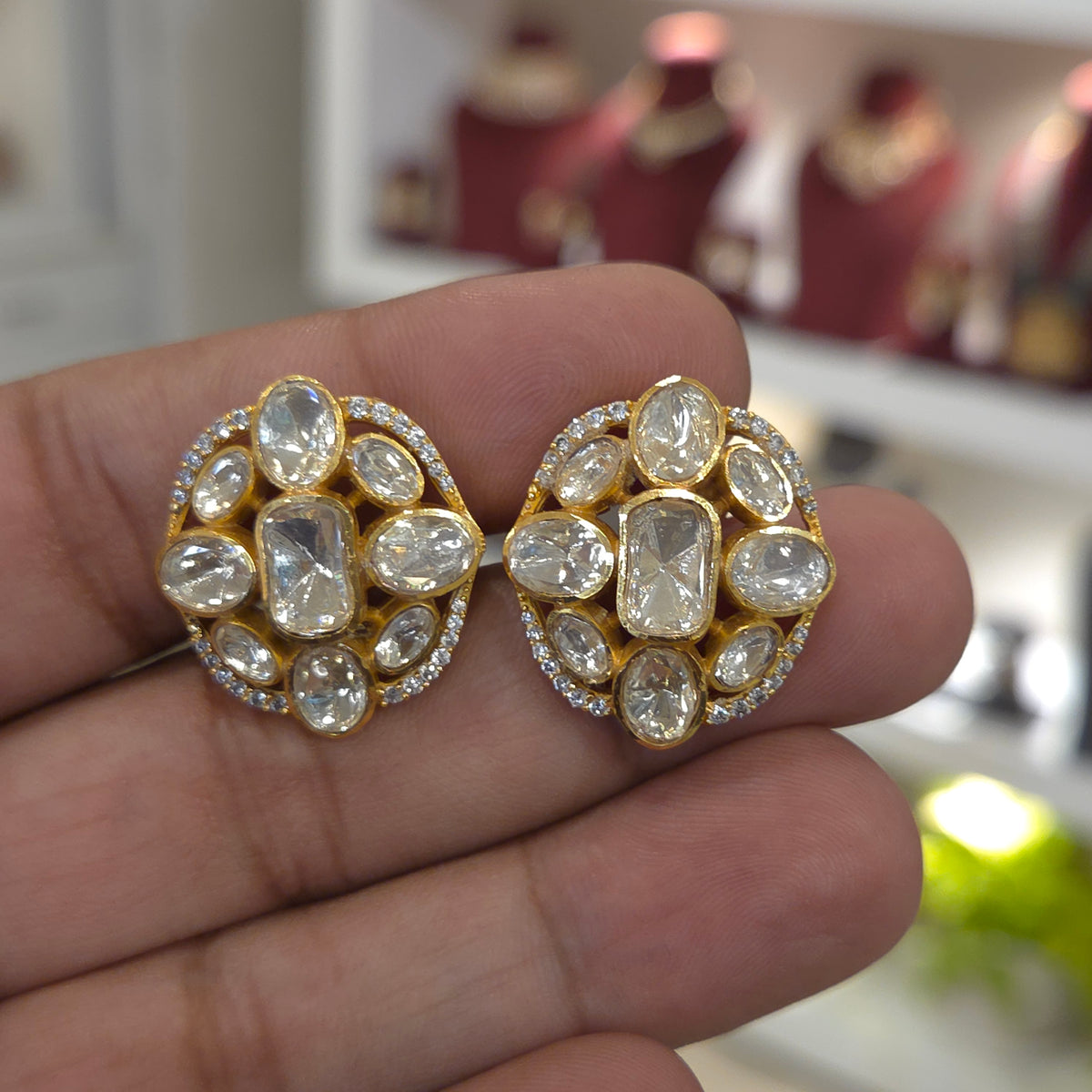 Mehraz screwback polki studs