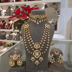 Hushan Polki necklace set