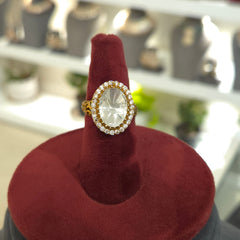 Shubh moissanite polki ring