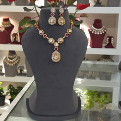 Meenali  Mossonite polki set