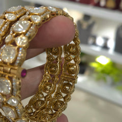 Rimjhim moissanite Polki bangle