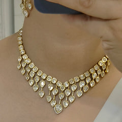 Paro polki necklace set
