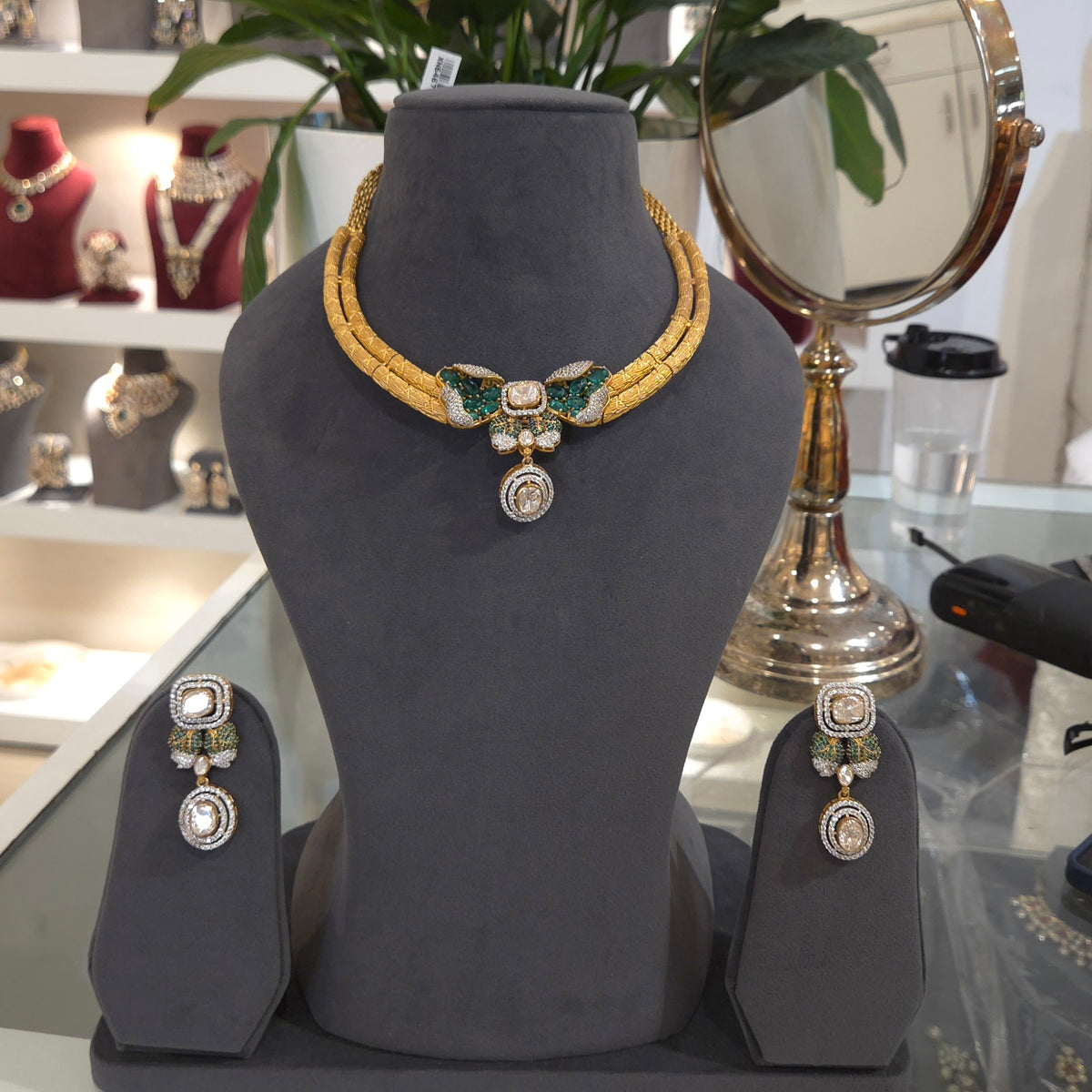 Mellisa moissanite polki set