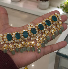 Mili moissanite polki choker set