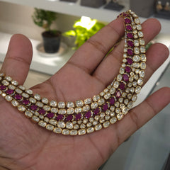 Amritaa Mossanite Polki set
